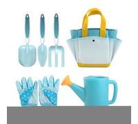 Eastuy Juego de Jardinería para Niños,6 Piezas Rastrillo Educativo Divertido | Herramientas de Patio para Niños | para Flores, Vegetales, Cultivo, Invernadero, Juego, Simulación, Patio,