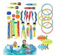 Eastuy Juguetes De Buceo para Piscina, Juego de Entrenamiento Subacuático, Conjunto De Juguetes De Buceo Impermeable para Playa Piscina Lecciones De Natación para Niños De 3 A 12 Años