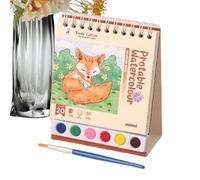 Eastuy Libro Para Colorear Acuarelas | Kit De Acuarela Reutilizable Vertical Para Viajes | Cuaderno De Bocetos Para Principiantes, Actividades Educativas Preescolares Para Niños Pequeños