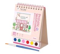 Eastuy Libro Para Colorear Acuarelas,Libro De Pintura Lavable Con Pincel Incluido | Cuaderno De Bocetos Para Principiantes, Actividades Educativas Preescolares Para Niños Pequeños