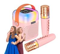 Eastuy Máquina De Karaoke para Niños - Altavoz Inalámbrico para Cantar con 2 Micrófonos,Juguete de Máquina de Karaoke | para Fiestas en Casa, Jardín, Oficina y Eventos al Aire Libre