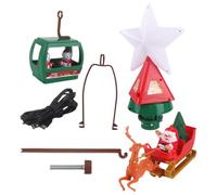 Eastuy Para La Cima Del Árbol De Navidad | Giratorio Con Música Luces Santa Claus | Coronas Para Árbol De Navidad Juguetes Interactivos - Para Interior Exterior Salón Oficina Apartamento Fiesta Jardín