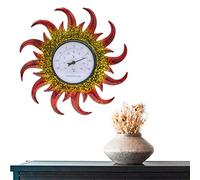 Eastuy Termómetros exteriores | pared decorativo, termómetro decorativo en forma sol para ventana, salón, jardín, porche, no requiere batería