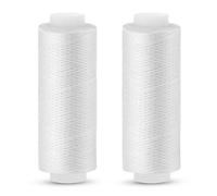 Easusy Hilo de coser, 2 hilos de coser blancos de 200 yardas, hilo multiusos para máquina de coser, costura a mano, bordado