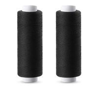 Easusy Hilo de coser, hilo negro para coser, 2 unidades de 200 yardas, hilo multiusos para máquina de coser, costura a mano, bordado