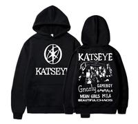 Easwisa Katseye Beautiful Chaos Album Sudadera con Capucha Moda Informal Y2K Hip-Hop Sudadera Niños/Niñas Ajuste Oversize Mangas Largas Jersey Unisex-Black||m