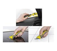 Easy Absorb Juego de 10 cuchillas de repuesto para raspadores de vitrocerámica en caja dispensadora, acero inoxidable