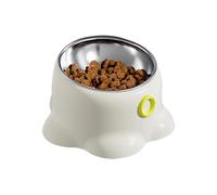 Easy Access Food Bowl | Ergonomic Feeding Bowl | Stable Feeding Bowl | Non-Tip Pet Bowl | Indoor Outdoor Pet Dish Removable Stainless Steel Bowls PP+Stainless Steel For Living Room, Backyard