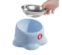 Easy Access Food Bowl | Ergonomic Feeding Bowl | Stable Feeding Bowl | Non-Tip Pet Bowl | Indoor Outdoor Pet Dish Removable Stainless Steel Bowls PP+Stainless Steel For Living Room, Backyard