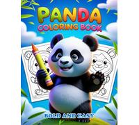 Easy and Bold Panda Coloring Book for Kids and Adults