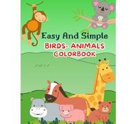 Easy And Simple Birds-Animals Coloring book :: Easy and Simple book for kids age 3-8.Its fun with colours.