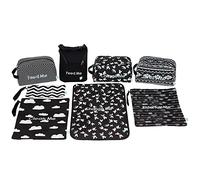 Easy Baby - Juego de 4 bolsas para pañales de bebé, diseño de cubo de iniciación grande para mochila impermeable Baby Boy Girl 100% algodón, regalo de viaje para nuevas madres 2020 (Brooklyn)