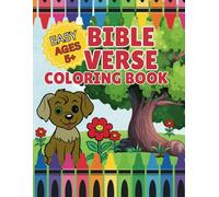 Easy Bible Verse Coloring Book: Simple Scripture Memory Verses for Children to Inspire, Kindness, Peace and Joy