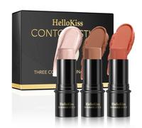 Easy Blend Face para paleta resaltador para contorno para rubor (C) | Trío versátil para resaltar, contornear, coloretear; aspecto natural a dramático; adecuado para cualquier ocasión