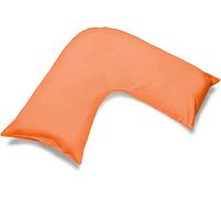 Easy Care - Juego de 2 fundas de almohada en forma de V, polialgodón teñido, lavable a máquina, color melocotón