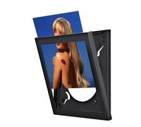 Easy Change Frame Show and Listen, Marco de exhibición abatible de Cubierta de álbum, para Discos de Vinilo, 32 x 32 cm, Negro