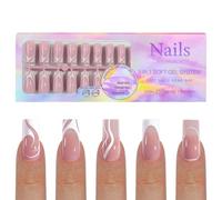 Easy Change - Juego de 150 piezas de manicura francesa, removibles, sin costuras, para uñas, arte de uñas, no daña las uñas naturales