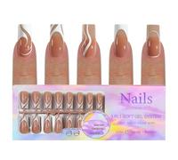 Easy Change - Juego de 150 piezas de manicura francesa, removibles y sin costuras, sin costuras, no daña las uñas naturales, accesorios de uñas