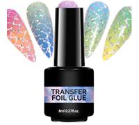 Easy Cleanup: Designed with a quick-dissolve feature, this nail transfer foil glue simplifies the removal process, offering a seamless experience for users of all skill levels while enhancing creativi