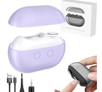 Easy Clip Electric Nail Clippers, Fanyil Easyclip Smart Nail Clipper, Electric Nail Trimmer - Safe, Painless Grooming Rechargeable & Quiet, Cordless Automatic Fingernail Trimmer with Light(Purple)