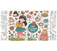 Easy Coloring Book : My Girl’s Daily Life: Adorable Everyday Adventures, Beginner-Friendly Designs, and Creative Fun for Little Hands