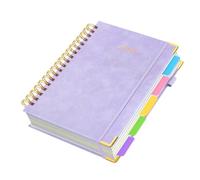 Easy Content Division: The spiral notebook includes 5 PVC dividers and 8