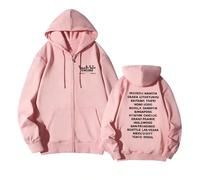 Easy Crazy Hot Sudadera con Capucha de algodón con Soporte Impreso Merch Sudadera con Cremallera Highstreet Camisas Unisex(Pink,M)