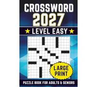 Easy Crossword Puzzle Book for Adults and Seniors: 50 Relaxing and Entertaining Brain Games with Simple Clues and Solutions to Improve Memory Focus and Vocabulary