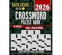 Easy Crossword Puzzle Book for Adults and Seniors: Large Print Puzzles: Relaxing Brain Games for Beginners - Boost Focus & Memory, Perfect Gift for Puzzle Lover