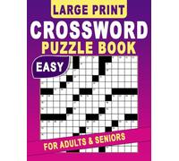 Easy Crossword Puzzle Book for Adults & Seniors: Simple mind games to promote concentration and daily brain exercise