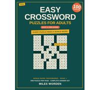 Easy Crossword Puzzles for Adults: 100 Relaxing Crosswords, Each Hiding a Secret Bonus Word - Big Grids, Fact-Checked Clues