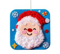 Easy Diy Sewing Kit Kids - Gift 7.87in Christmas Theme Embroidery Craft Set for Girls and Boys Fun Beginner Stitching Kit Classroom Activity, Home Art Project, and Birthday Gift