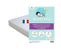 Easy Dort - Colchón plegable para bebé, 60 x 120 cm, funda de bambú, para cama de 60 x 120 cm a su elección, antibacteriano | Grosor 7 cm | Fácilmente plegable | Oeko tex® | libre de sustancias