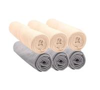Easy Dort Pack de 6 fundas para cambiador de algodón orgánico crudo avellana 50 x 70/80 cm