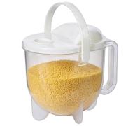 Easy Draining Without Scrubbing: Featuring an innovative convection design, this rice washing bowl rinses rice effortlessly, deeply cleaning every grain. The built-in drainer allows quick water remova