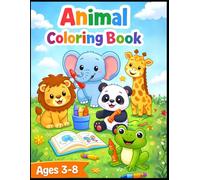 Easy Drawing Animal Coloring Book for Kids 3 to 8 years: Fun Animal Coloring Book