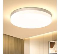 EASY EAGLE Plafon LED Techo, 48W 4800LM 3000K Lámparas de Techo, IP44 Ø30cm Blanco Downlight Plafones para Techo Cocina Pasillo Baño Sala