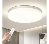EASY EAGLE Plafon LED Techo Regulable， 48W 4800LM 3000K-6500K Lámparas de Techo, IP44 Ø30cm Blanco Downlight Plafones para Techo Cocina Pasillo Baño Sala