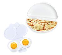 Easy Egg Breakfast Set Akamino - Juego de huevos para microondas y cazador de huevos, sin BPA, fácil de usar y antiadherente, utensilios de cocina para huevos de desayuno