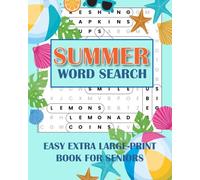 Easy Extra Large-Print Summer Word Search Book for Seniors: Adult Puzzles for Relaxation, Memory, Brain Health, and Fun!
