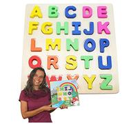 EasY FoxY ToY Puzzle Alfabeto de Madera Infantiles 3 4 5 Años; Rompecabezas educativos Montessori para Niños; Juegos de Mesa, Regalos Cumpleaños Niños