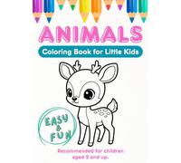 Easy & Fun Animal Coloring Book for Little Kids - Big, Simple Designs with Cute Zoo & Farm Animals (Ages 2-5)