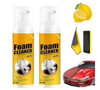 Easy Glow Magic Foam Cleaner, Foam Cleaner Spray Car, Multi-Purpose Foam Cleaner, No Flushing Car Upholstery Cleaner, Car Foam Cleaner, Multifunctional, Foam Cleaner for Car and House (2, 100ml)