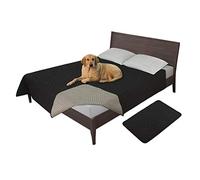 Easy-Going 100% impermeable, funda protectora para cama de perro, antideslizante, lavable, reutilizable, incontinencia, para mascotas, niños, perros, gatos (68 x 82 pulgadas), color negro