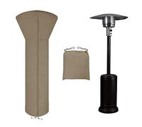 Easy-Going Cubierta para calentador de patio con cremallera y bolsa de almacenamiento, cubierta impermeable para calentador al aire libre, resistente al polvo, resistente a los rayos UV, resistente al viento (89 pulgadas de alto x 33 pulgadas de profundidad x 19 pulgadas B, camel)