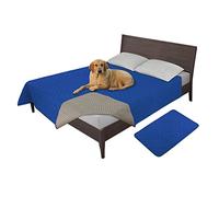 Easy-Going Funda de cama 100% impermeable para perro, manta antideslizante para mascotas, para muebles, funda de sofá lavable, funda de sofá de placer (120 x 82 pulgadas, azul clásico)