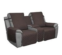 Easy-Going Funda de sofá biplaza reclinable con Consola, Funda de sofá Reversible para Sala de Estar, Funda de sofá Dividida para Cada Asiento con Correas elásticas para niños, Perros, Mascotas (2