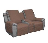 Easy-Going Funda de sofá biplaza reclinable con Consola, Funda de sofá Reversible para Sala de Estar, Funda de sofá Dividida para Cada Asiento con Correas elásticas para niños, Perros, Mascotas (2
