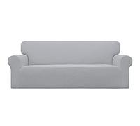 Easy-Going Funda de sofá elástica Funda de sofá de 1 Pieza Protector de Muebles Sofá Suave con Parte Inferior elástica para niños,Poliéster Spandex Jacquard Telas Pequeños Controles (Banco, Gris