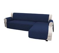 Easy-Going Funda de sofá seccional en Forma de L, Funda para cheslón, Reversible, Protector de Muebles para niños, Mascotas, Perros y Gatos (XL, Azul Marino/Azul Marino)